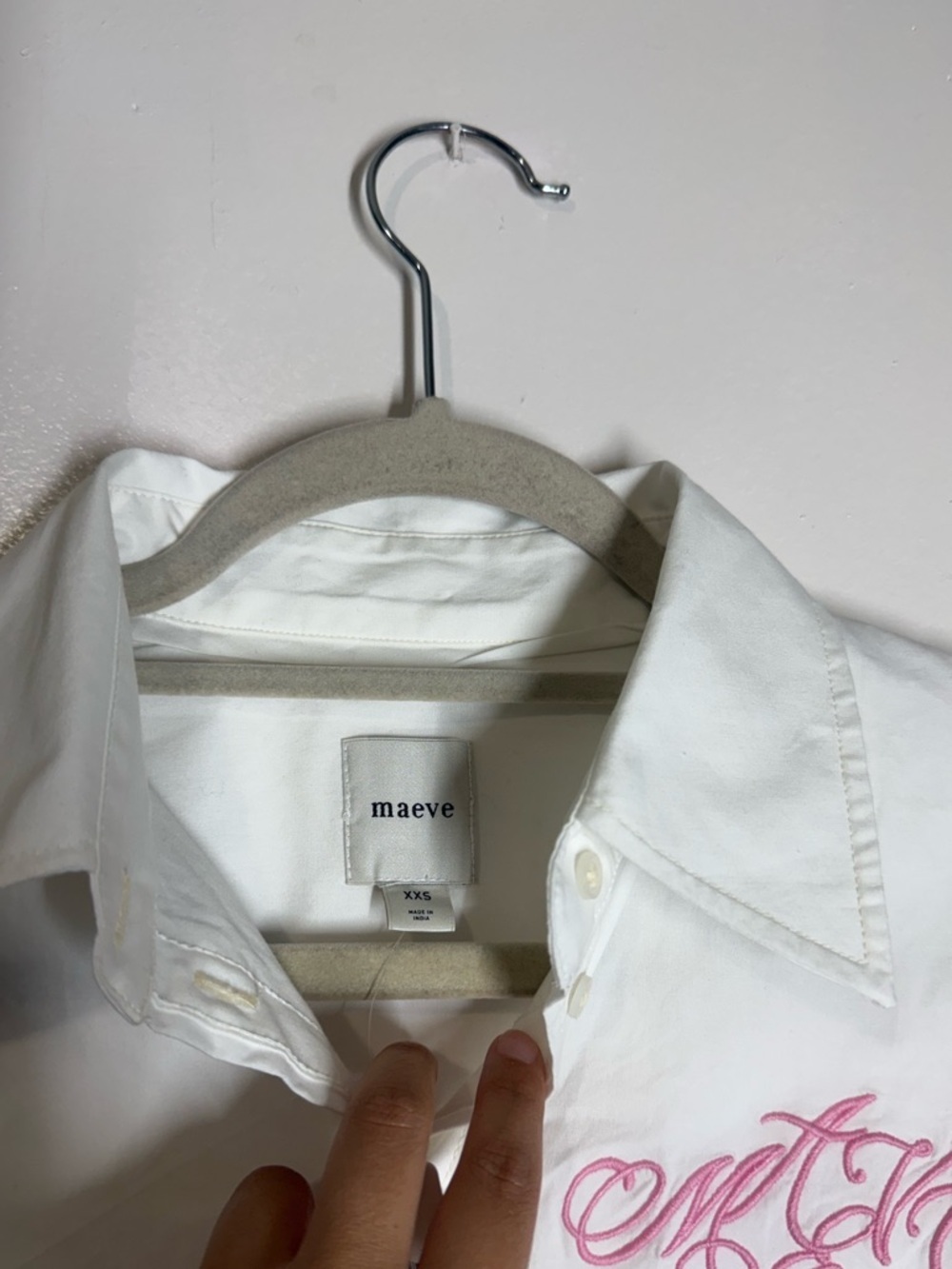 Maeve Monogram Buttondown Shirt - Picture 7 of 9